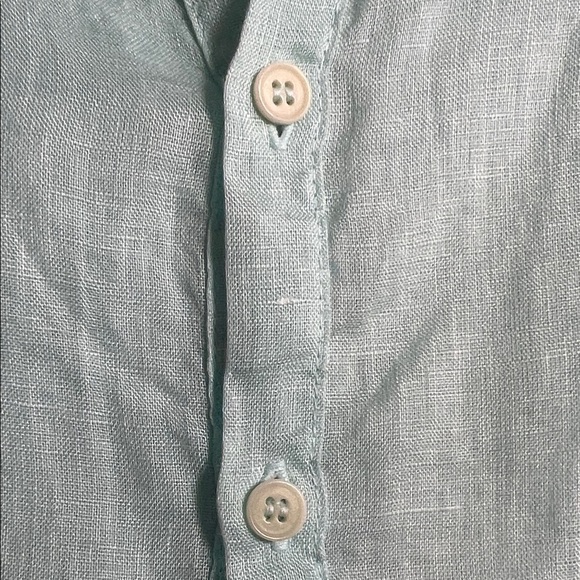 CP Shades women’s linen Aqua Long Sleeve Shirt - Picture 7 of 11